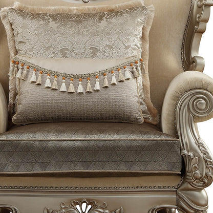 44 inch Champagne Fabric Trellis Club Chair