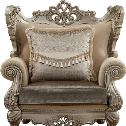 44 inch Champagne Fabric Trellis Club Chair