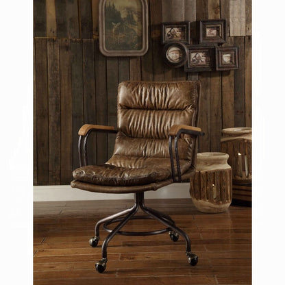 Harith II Whiskey Leather Office Chair