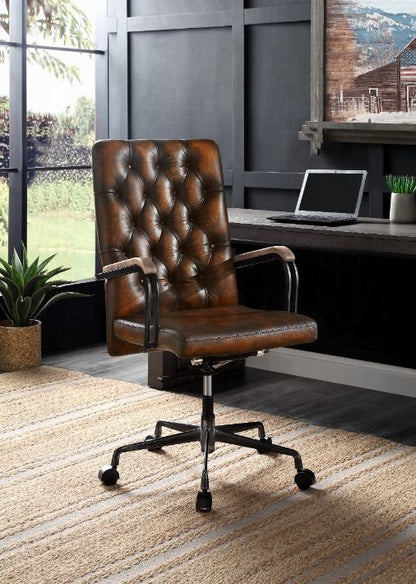 Noknas Top Grain Leather Office Chair