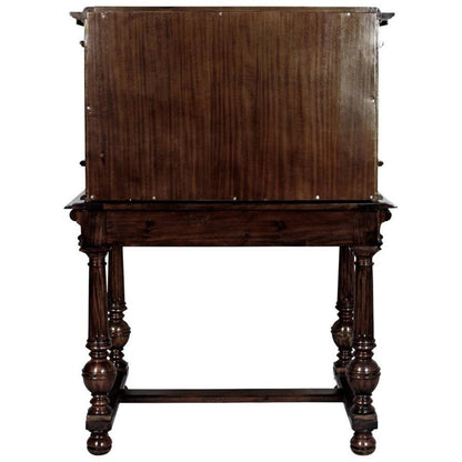 Chateau Anjou Hand-carved Mahogany Demi Desk