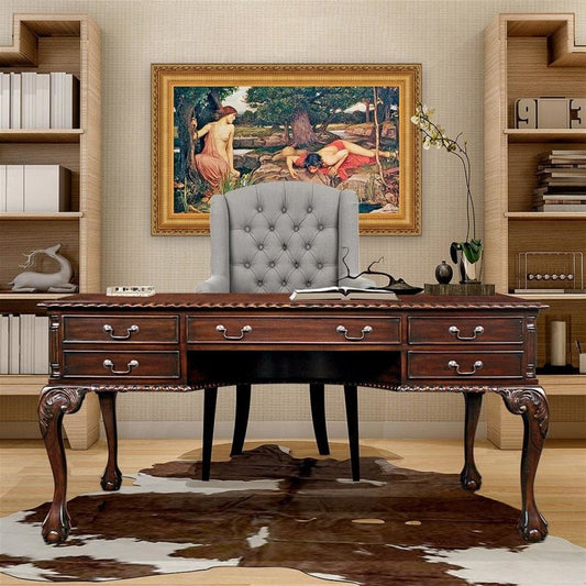 Chippendale Mahogany Partners Writing Desk