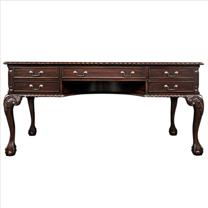 Chippendale Mahogany Partners Writing Desk