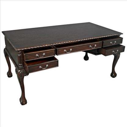 Chippendale Mahogany Partners Writing Desk