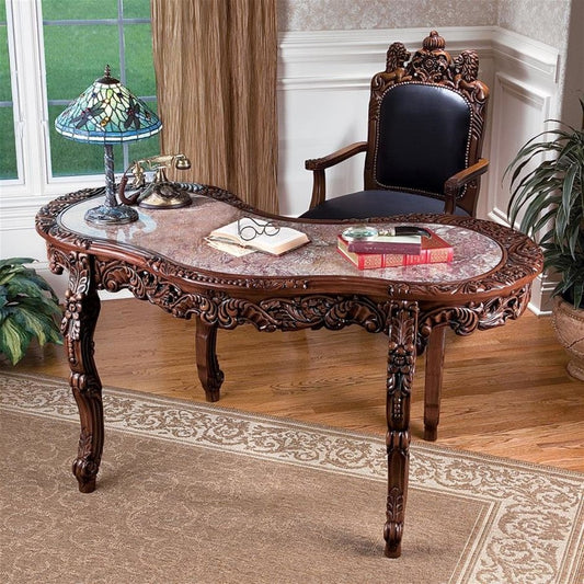 Mountbatten Hardwood Marble-Topped Desk