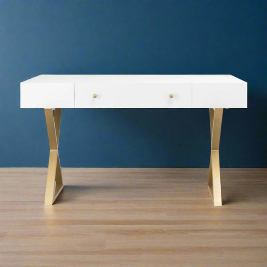 Guilford Contemporary Whitewash Wood Desk