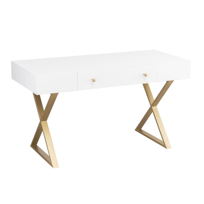 Guilford Contemporary Whitewash Wood Desk