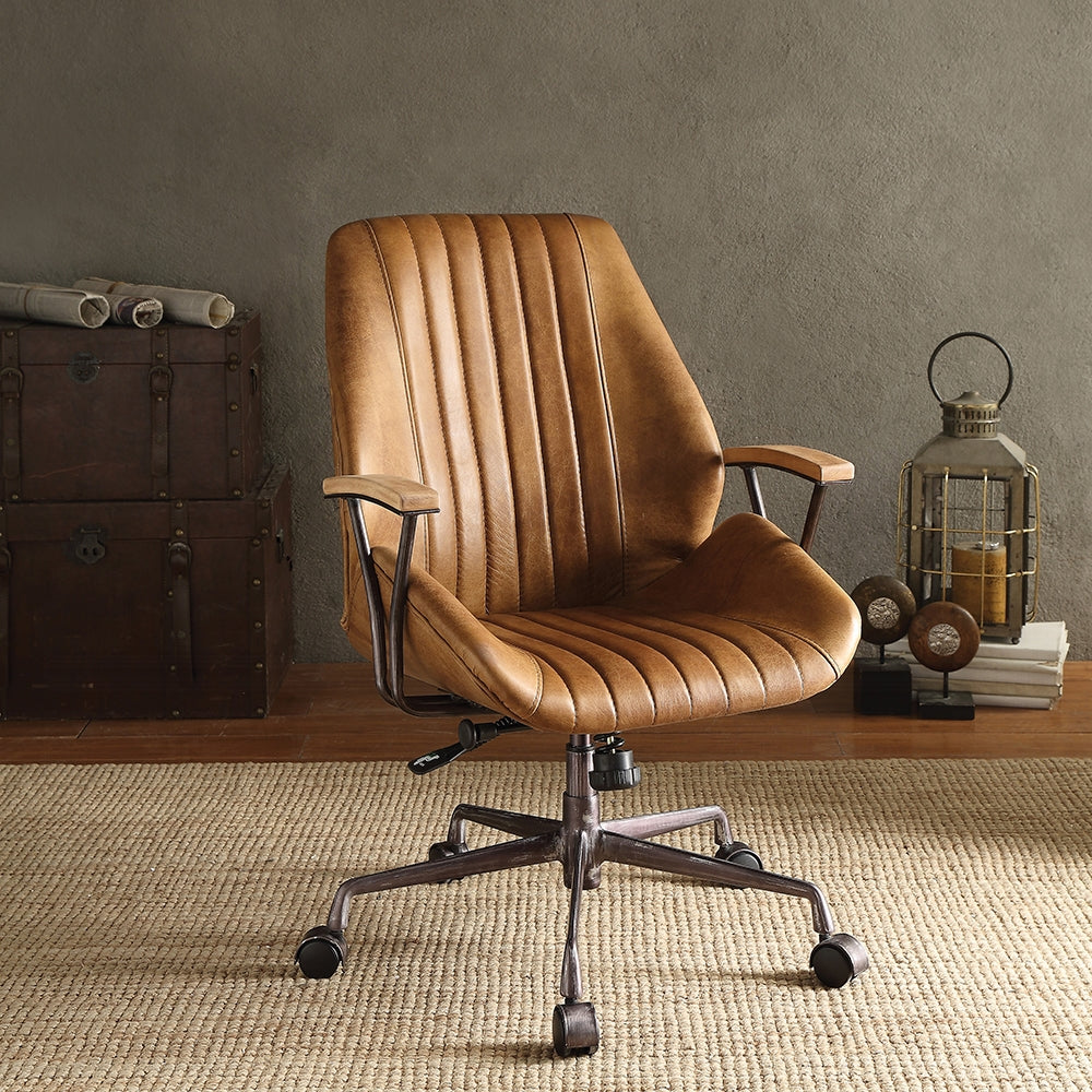 Hamilton Leather Office Chair (Coffee)