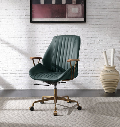 Hamilton Leather Office Chair (Dark Green)