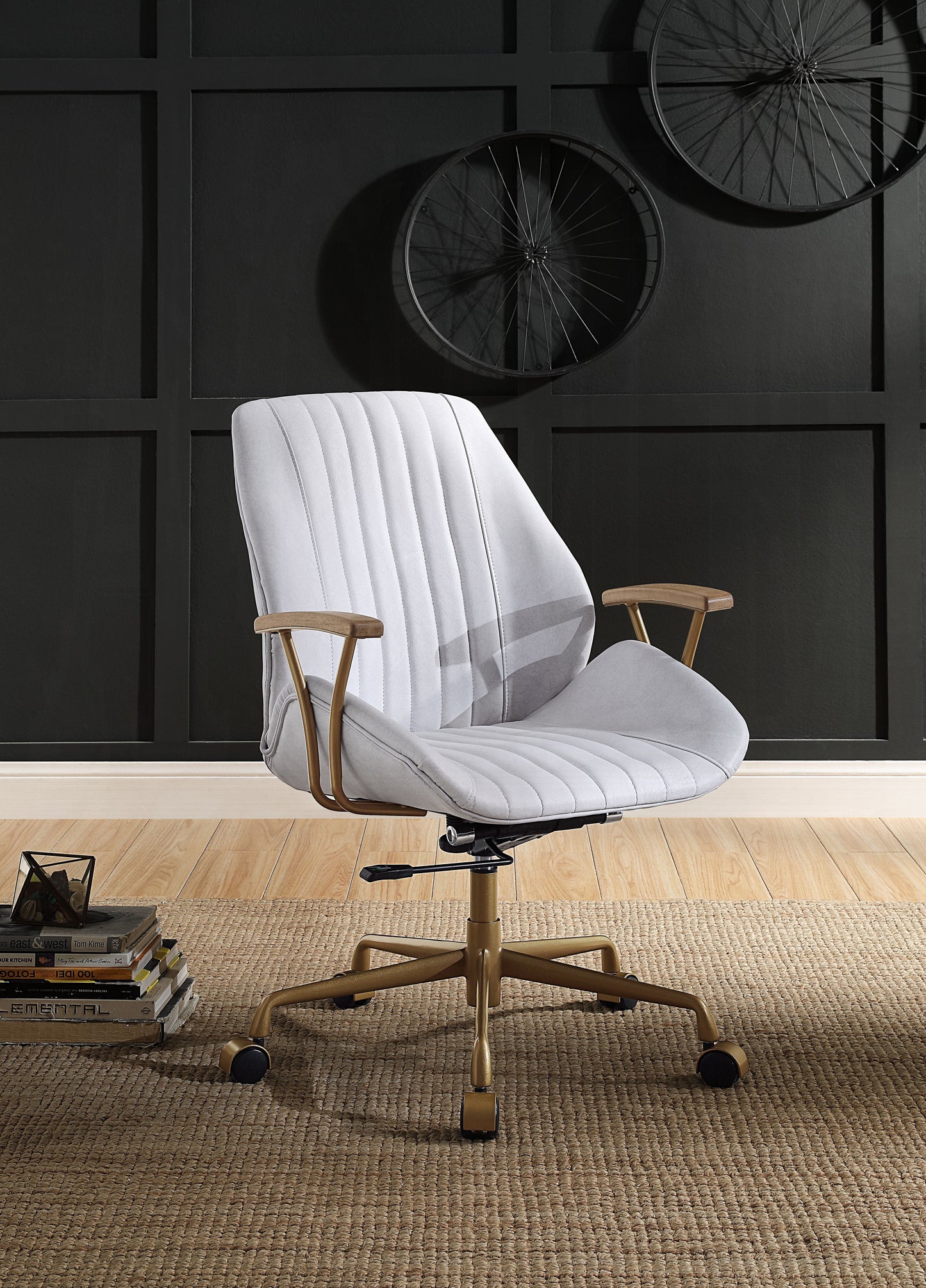 Hamilton Leather Office Chair (White)