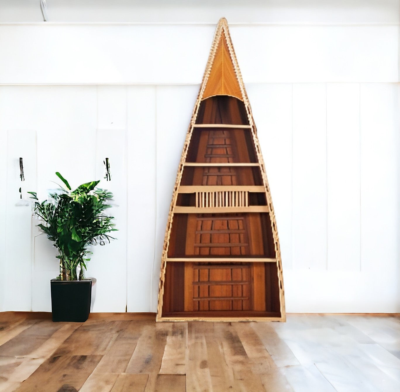 Six Tier Wood Boat Bookcase by Homeroots