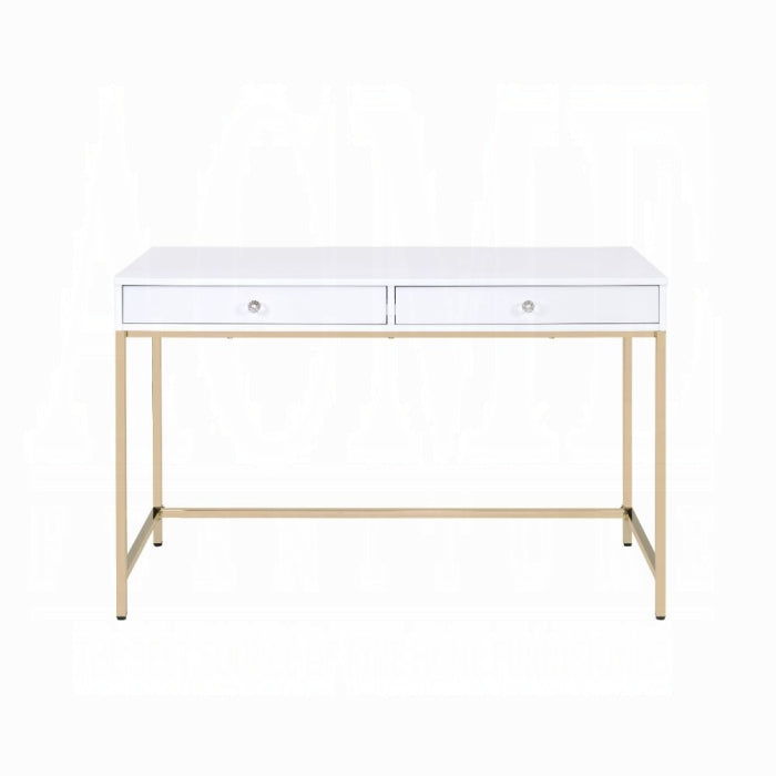 Ottey Writing Desk - White Gloss Finish