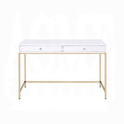 Ottey Writing Desk - White Gloss Finish