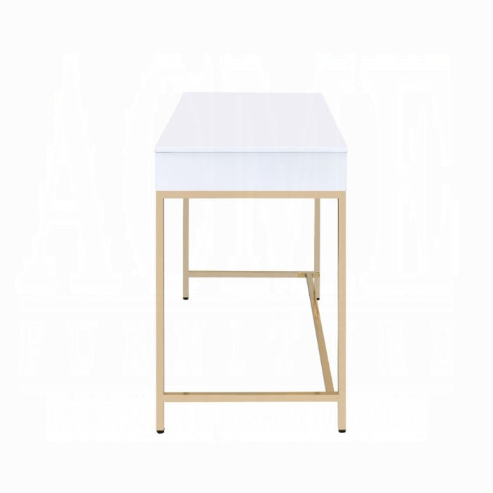 Ottey Writing Desk - White Gloss Finish