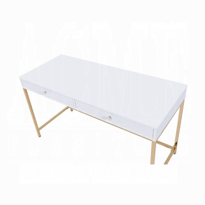 Ottey Writing Desk - White Gloss Finish