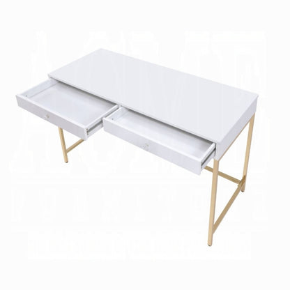 Ottey Writing Desk - White Gloss Finish