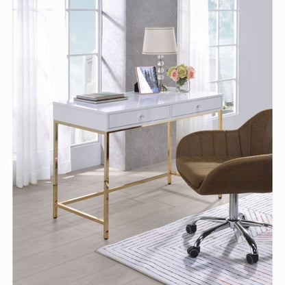 Ottey Writing Desk - White Gloss Finish