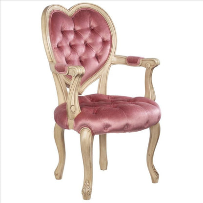 Sweetheart Victorian Heart-Backed Armchair (Pink)