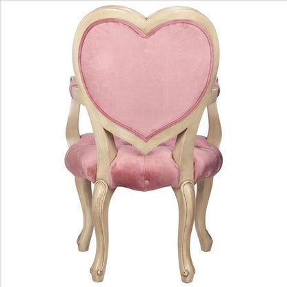 Sweetheart Victorian Heart-Backed Armchair (Pink)