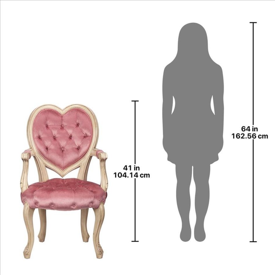 Sweetheart Victorian Heart-Backed Armchair (Pink)