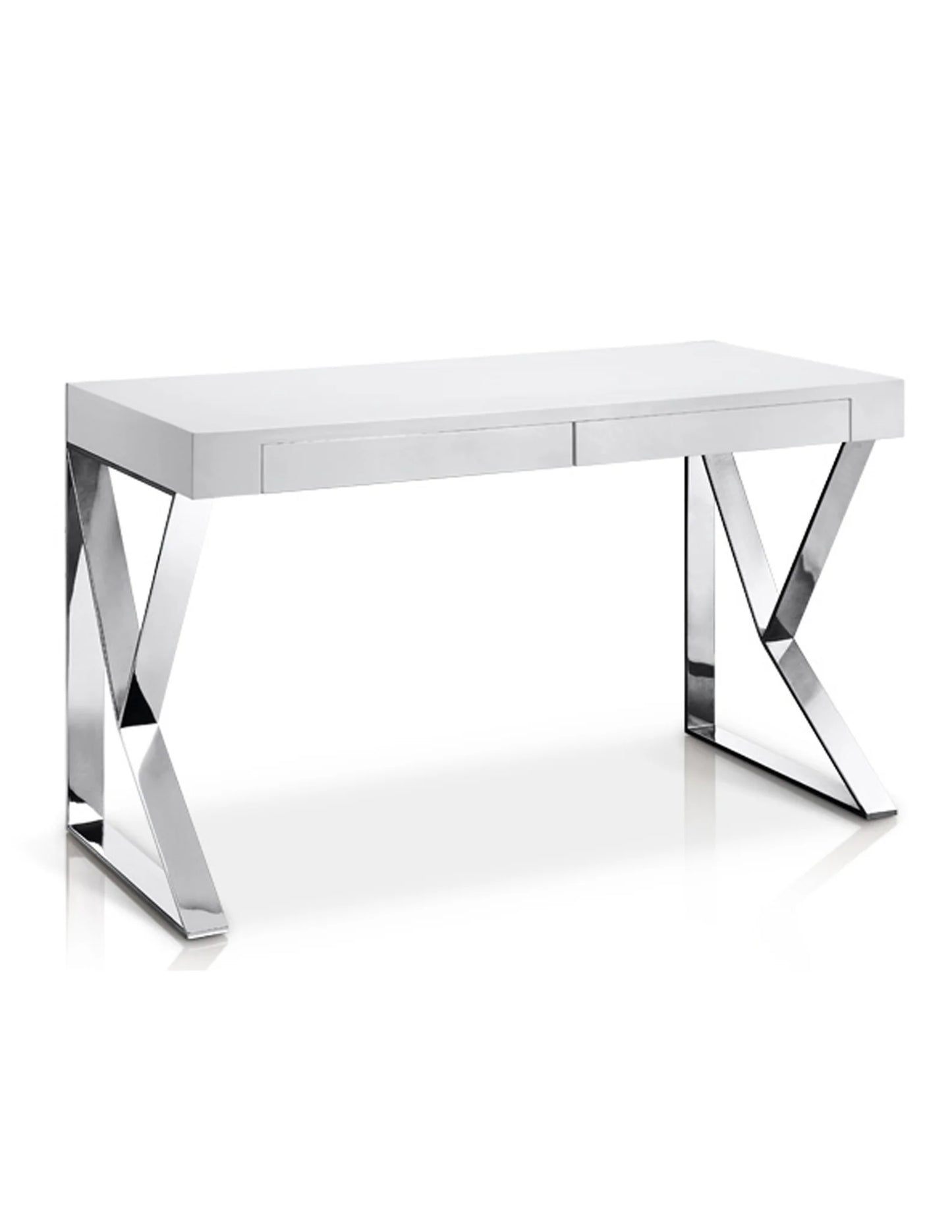 Jonathan Desk in Silver and White