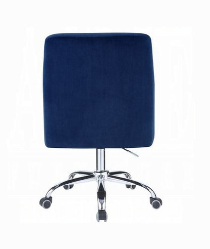 Trennery Blue Velvet Office Chair